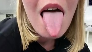 Long tongue french girl private