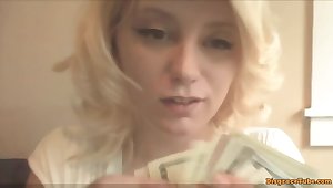 Findom Mistress Money Counting Cash MoneyPig & Blackmail