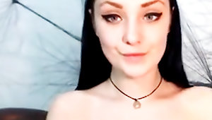 Sweet Raven Teen Masturbates On Webcam